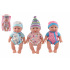 Teddies Miminko/miminko pevné tělo plast 25 cm na baterie se zvukem 3 druhy v plastové taštičce 13x28x7cm