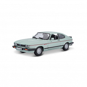 Bburago - Auta HOBBY, Ford Capri 1600 GT (1982), světle zelená metalíza, 1:24 Bburago - Auta HOBBY, Ford Capri 1600 GT (1982), světle zelená metalíza, 1:24