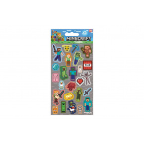 Samolepky Minecraft šedivé 25ks ve fólii