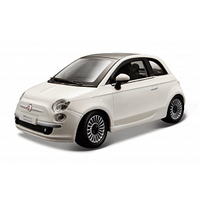 Bburago - Auta HOBBY, Fiat 500 (2007), bílá, 1:24 Bburago - Auta HOBBY, Fiat 500 (2007), bílá, 1:24