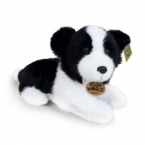 Rappa Plyšový pes border kolie 22 cm ECO-FRIENDLY PLUSH WORLD