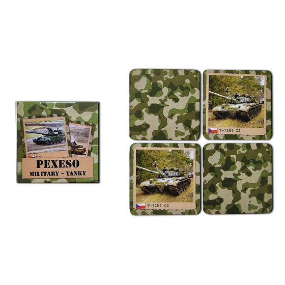 Hrací karty Wooky Pexeso retro Military Tanky