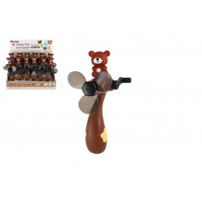 Teddies Vrtulka/Větráček na kličku medvěd plast 8x16cm Teddies Vrtulka/Větráček na kličku medvěd plast 8x16cm