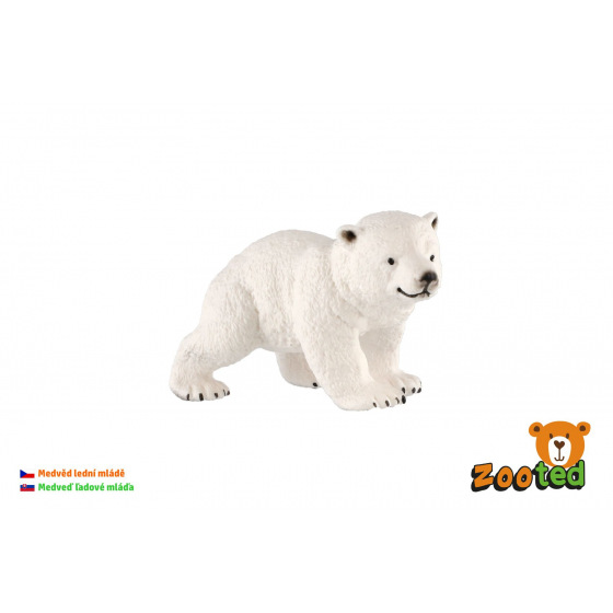 Medvěd lední mládě zooted plast 6cm 