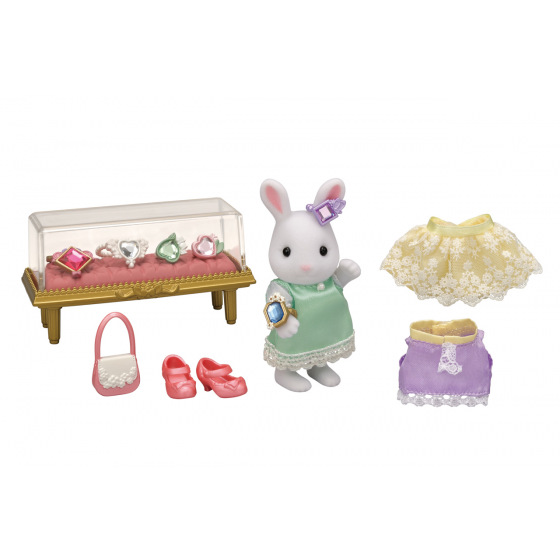 Sylvanian Families 5647 Město - bílý králík se šperky a drahokamy