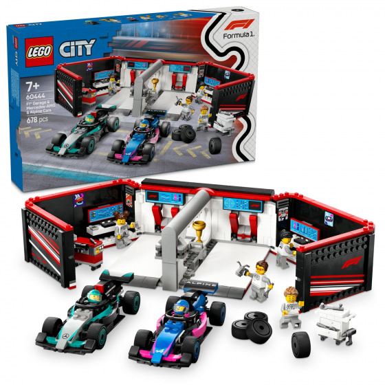 LEGO City 60444 F1® Garage und Mercedes-AMG und Alpine Fahrzeuge