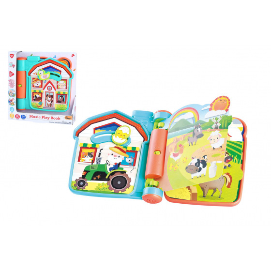 Teddies Spielbuch edukativ aus Kunststoff mit Batterie und Sound in Schachtel 21x23x5cm 6m+