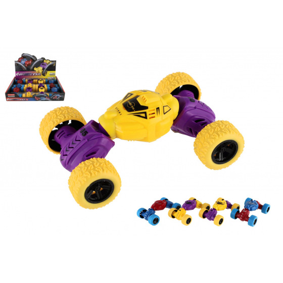 Teddies Auto kaskaderskie plastikowe 5x9cm na napęd wsteczny 4 kolory