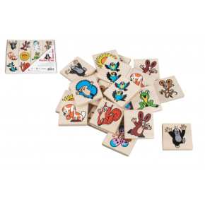 Detoa Pexeso Krtek společenská hra 24 dřevěných kamenů v krabičce 17x13x1,5cm