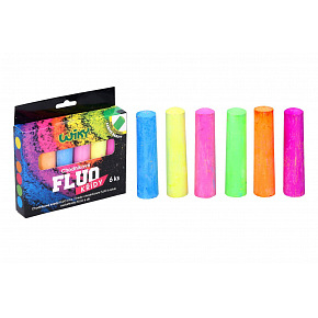 Wiky Bunte fluoreszierende Straßenkreide 6 Stück in Schachtel 14x13,5cm