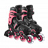 GLOBBER Inline brusle GO SKATES se svítícím předním kolečkem vel. 34-37, černo-růžové