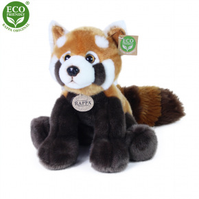 Rappa Plyšová panda červená stojící 30 cm ECO-FRIENDLY