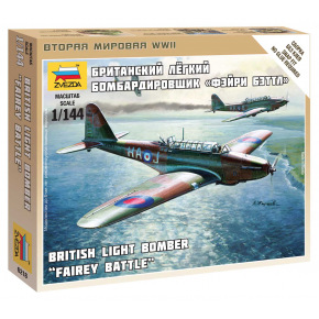 Zvezda Wargames (WWII) Samolot 6218 - Brytyjski lekki bombowiec Fairey Battle (1:144)