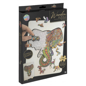 Rappa Dřevěné puzzle slon 132 dílků