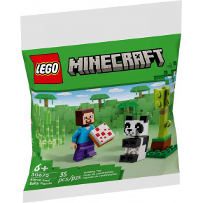LEGO Minecraft Steve s mládětem pandy