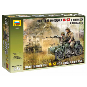 Zvezda Model Kit figurky 3639 - Soviet WWII Motorcycle M-72 (1:35)