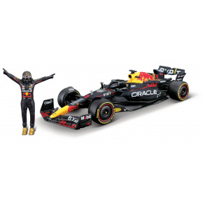 Bburago - RACE Formule F1 s figurkou jezdce, Oracle Red Bull Racing RB19 (2023), #1 Verstappen, 1:24