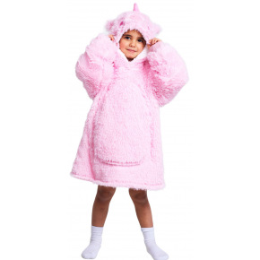 Rappa Cozy Noxxiez CH305 Jednorožec - hrejivá televízna mikinová deka s kapucňou pre deti 3 - 6 rokov
