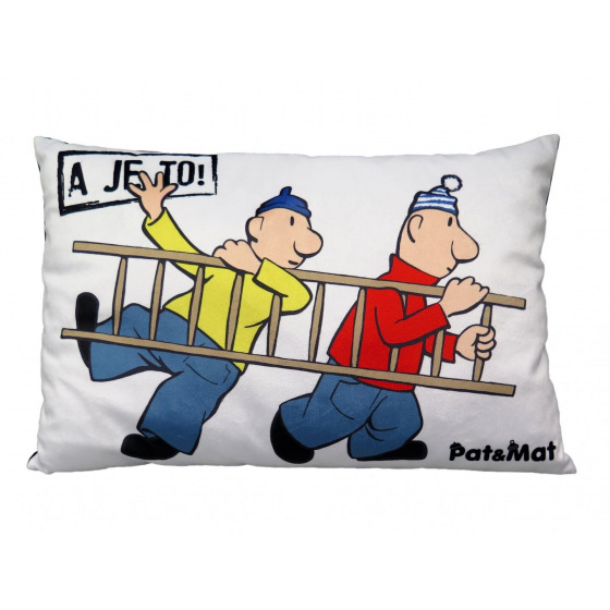 Moravská Ústředna Brno Polštář 45x30 cm, Pat&Mat, žebřík