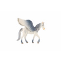 Kůň s křídly bílo-šedý zooted plast 14cm 