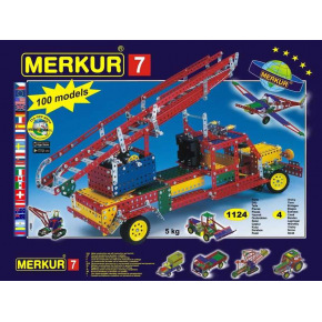 MERKUR - Stavebnice MERKUR - Zestawy konstrukcyjne Merkur 7, 1124 elementy, 100 modeli