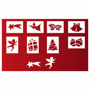 Arpex Šablona na umělý sníh 10 vzorů