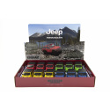Teddies Auto Kinsmart Jeep Wrangler 2018 pevná střecha 1:34 12,5cm kov 4 barvy na zpětné natažení