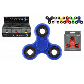 Teddies Fidget Spinner kov/plast 6 barev v krabičce 9x11cm 24ks v boxu