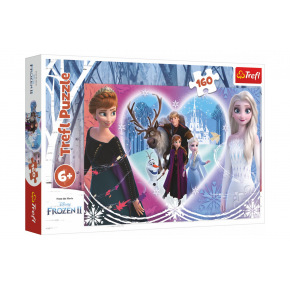 Puzzle Ledové království II/Frozen II Šťastné chvíle 41x27,5cm 160 dílků v krabici 29x19x4cm
