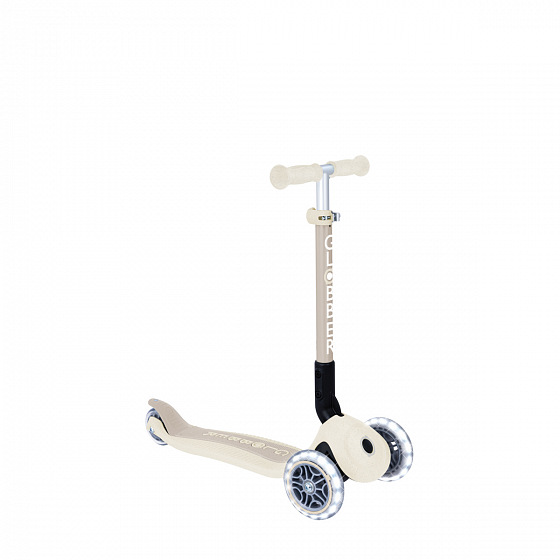 GLOBBER Hulajnoga JUNIOR FOLDABLE LIGHTS ECOLOGIC, kokos