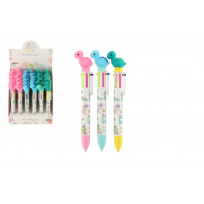 Teddies Propiska/pero dinosaurus 6 barev 17 cm plast 4 barvy