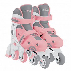 GLOBBER První Inline brusle 2v1, pastelově růžové, vel. 26-29