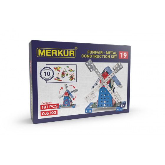 MERKUR - Stavebnice Merkur 019 Mlýn, 182 dílů, 10 modelů
