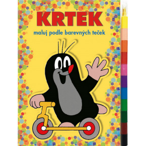 Rappa Malbuch A5 Der kleine Maulwurf und der Roller Male nach farbigen Punkten