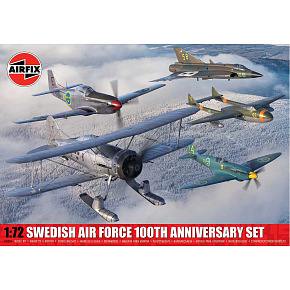Airfix Classic Kit letadla A40004 - Swedish Air Force 100th Anniversary Set (Multi Pack) (1:72)