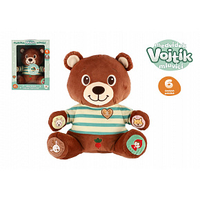Teddies Medvěd Vojtík pohádkový česky mluvící plyš 22x23cm na baterie v krabici 12m+