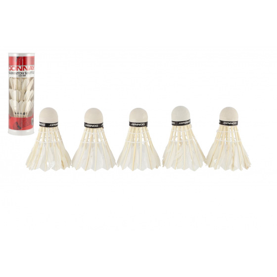 Teddies Federbälle/Badmintonbälle 5 Stück im Rohr 6,5x19,5x6,5cm