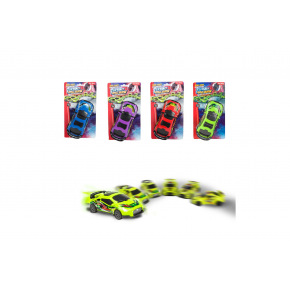 Teddies Auto závodní driftovací plast 17cm na setrvačník 4 barvy