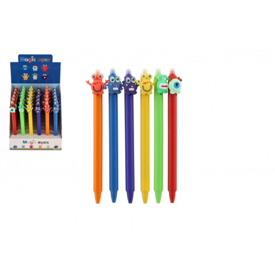 Teddies Tužka/pero gumovací monstrum 15cm plast 6 druhů