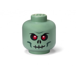 Smartlife LEGO úložná hlava (velikost L) - zelený kostlivec