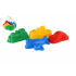 Teddies Formy do piasku Lalki 4szt plastikowe pojazdy w siatce 12m+