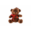 Medvěd/Medvídek sedící s mašlí se srdíčkem plyš 12cm 4 barvy 0m+