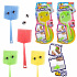 Teddies Plácačka na mouchy 18cm natahovací lepkavá + mouchy 2ks 4 barvy na kartě 12x26,5x1cm