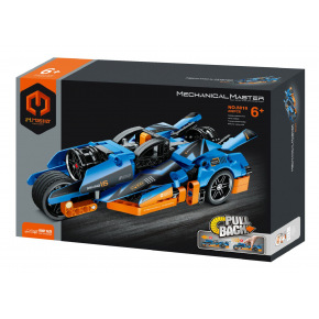 Stavebnice iM.MASTER tříkolka na zpětné natažení plast 202 dílků v krabici 29x20x6cm