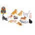 Teddies Zvířátko domácí farma plast 5-8cm pes, kočka mix druhů