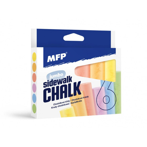MFP Rappa Křídy M chodníkové kulaté  6 ks mix barev - krabička