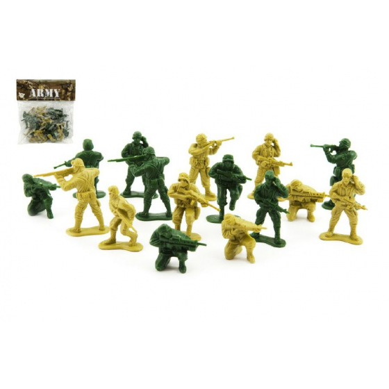 Teddies Zestaw żołnierze 100g plastikowy wzór CZ na karcie 18x19,5cm