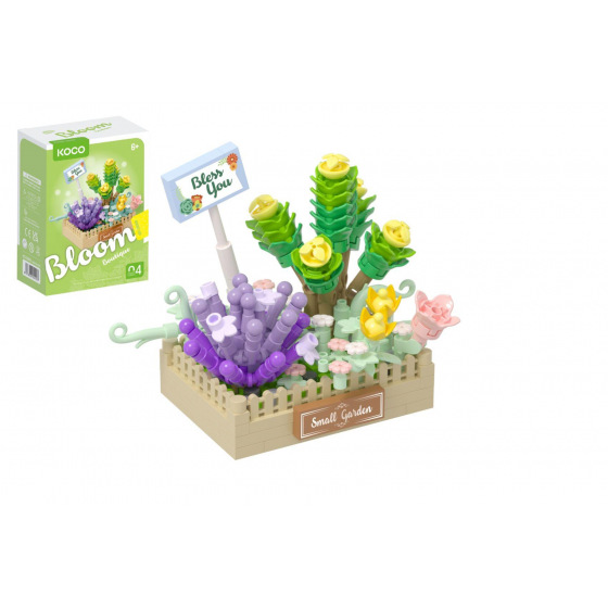 KOCO Stavebnice mini KOCO Květinové aranžmá sukulentů plast 232 dílků v krabičce 11x15x6cm