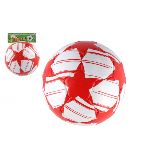 Teddies Fußball aufgepumpt genäht 23cm rot-weiß im Netz