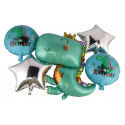 Teddies Sada balonek/balonky 5ks nafukovací dinosaurus
